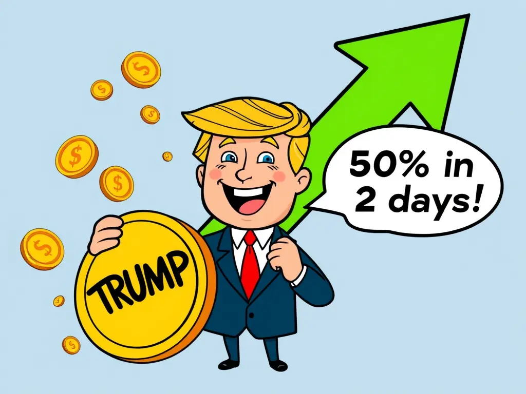 Криптовалюта TRUMP принесла создателям 324,5 миллиона долларов: рост на 50% за два дня
