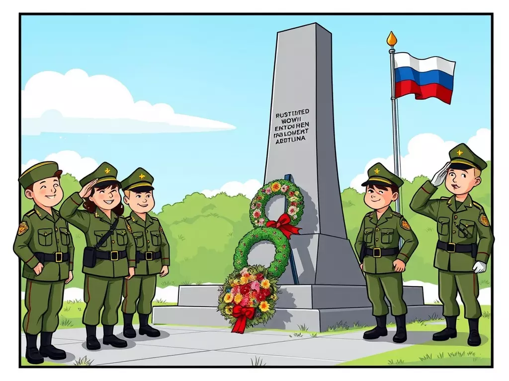 Военнослужащие восстановили памятник героям ВОВ в ЛНР к 80-летию Победы