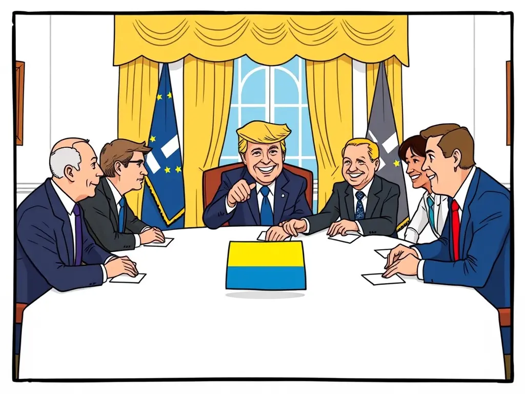 Европейские лидеры и Трамп обсуждают поддержку Украины на встрече в Белом доме