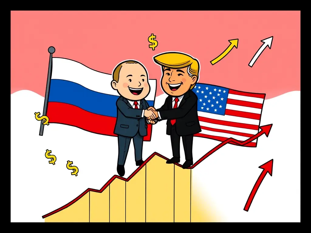 Российский рынок акций растет на ожиданиях встречи Путина и Трампа