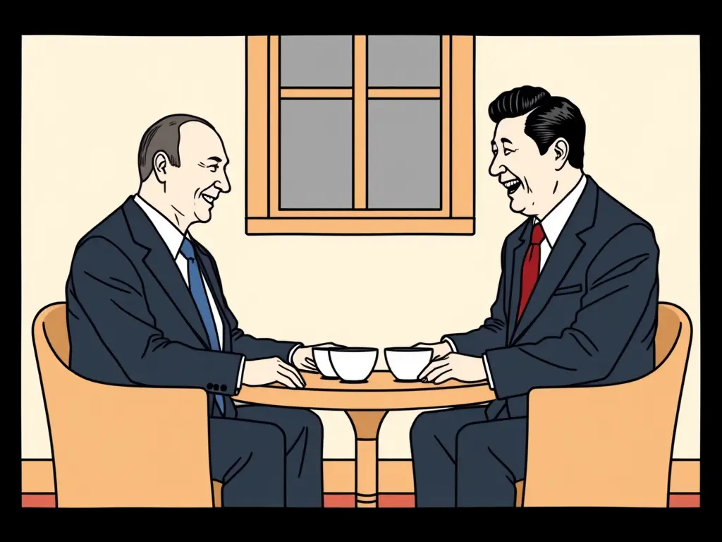 Путин и Си Цзиньпин провели неформальную встречу за чашкой чая в резиденции Чжуннаньхай