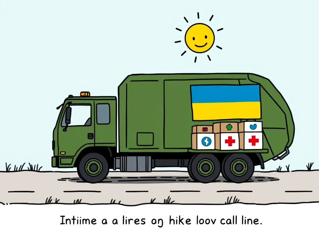 Украинские военные используют мусоровозы для снабжения фронта под Ореховом