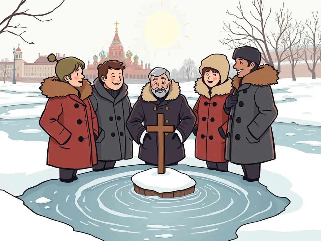 Путин и сотрудники Кремля отметили Крещение Господне